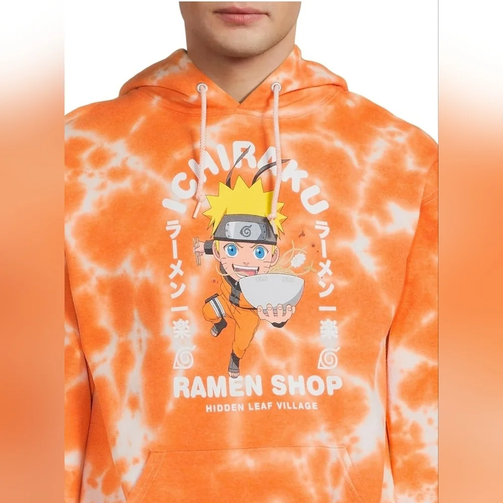 Bioworld Naruto Shippuden Anime Men's Ichiraku Ramen Shop Tie-Dye Hoodie| SIZE S - Picture 2 of 6